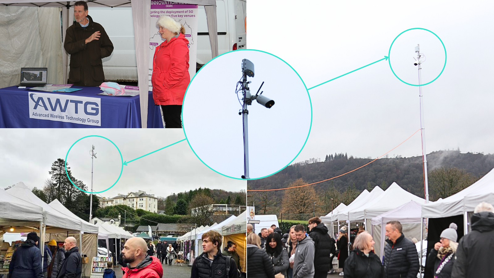 Borderlands 5G Innovation Region Team’s Cutting-Edge Connectivity at Glebe Park Christmas Market